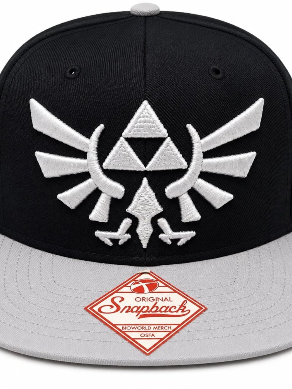 Zelda 2015 Nintendo Official Snapback Triforce Hat Black & White Gaming EUC
